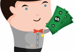 People holding money clipart collection