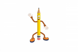 Clipart - pencil man