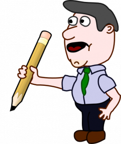 Man Holding Pencil Clip Art at Clker.com - vector clip art online ...