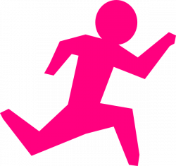 Running Man - Pink Clip Art at Clker.com - vector clip art online ...