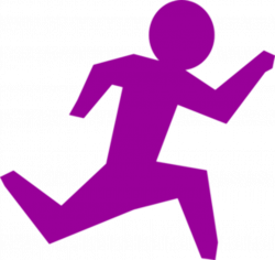 Running Person - Purple Clip Art at Clker.com - vector clip art ...