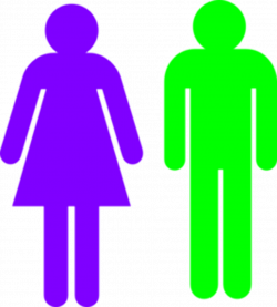 Boy And Girl Stick Figure - Green Purple Clip Art at Clker.com ...