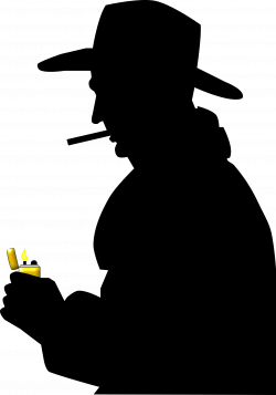 Clipart - Cowboy Smoking