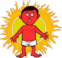 Clipart - Sunburn - Man