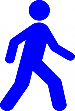 Walking Man Blue Clip Art at Clker.com - vector clip art online ...