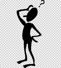 Stick figure , Confused man, silhouette of man PNG clipart ...