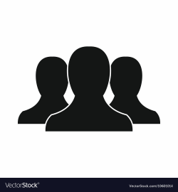 Group of people icon simple style