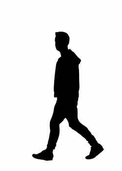 Free Silhouette Man Walking Away, Download Free Clip Art ...