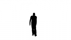Silhouette Man Walking Away