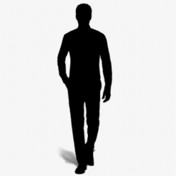 Person Clip Art Shadow - Man Silhouette Walking Away ...