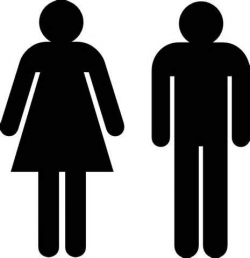 Bathroom People Silhouette