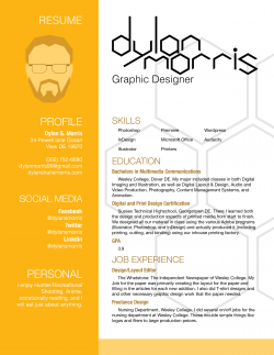 Project 4 Resume | Dylan Morris Portfolio