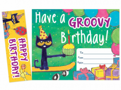 Pete the Cat Bookmark Birthday Certificates