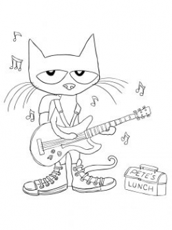 Pete the Cat Rocking in my School Shoes coloring page ...