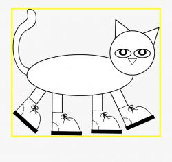 Pete The Cat Shoes Clipart - Coloring Book #64783 - Free ...