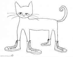 Pete The Cat Unique Coloring Pages In Shoes Clipart Free ...