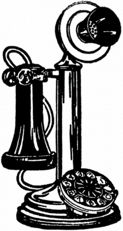 7 Vintage Telephone Images! | Black, white illustration ...