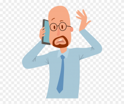 People Talking With Phone Vector Clipart (#3504205) - PinClipart