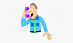 Phone Person Talking On Clipart Man Transparent Png ...