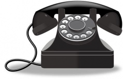 Telephone clipart rotary phone | Phone, Clipart black, white ...