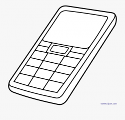 Cell Phone Black And White Clipart - Cellphone Black And ...