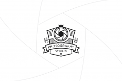 Retro photography logo template