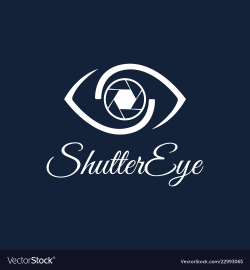 Shutter eye photography logo design template