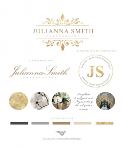 Branding Kit, Photography logo set, Elegant Logo design ...