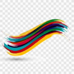 colorful wavy shapes on transparent background vector in ...