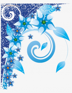 Floral Swirls Photoshop Background Png - Blue Flower ...