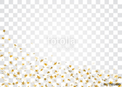 Gold stars confetti celebration isolated on white ...
