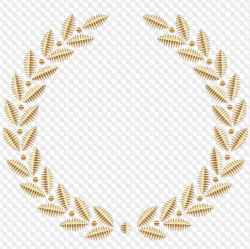14 PNG, Golden Wreath on transparent background