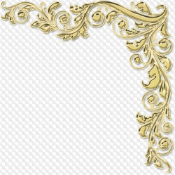 PSD, 23 PNG, Gold Corners for Photoshop on transparent ...