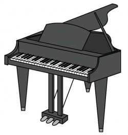 Piano Clip Art/ Piano Vector Graphic Digital Download/ Piano ...