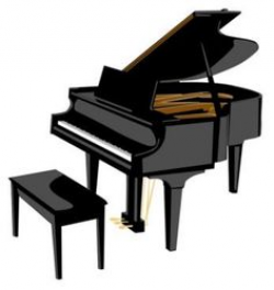 Woman grand piano notes cartoon piano clip art free vector ...