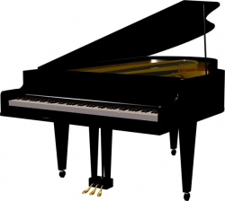 Woman grand piano notes cartoon piano clip art free vector 4 ...