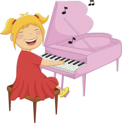 Kids Playing Piano Clipart