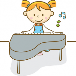 Kid Playing Piano Clipart