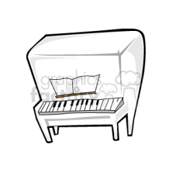 cartoon piano clipart. Royalty-free clipart # 150229