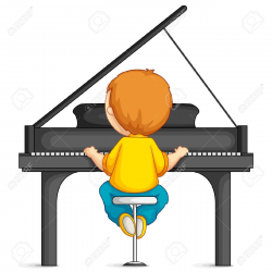 Boy Playing Piano Clipart