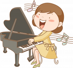 Playing piano clipart 1 » Clipart Station