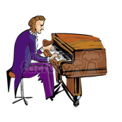 pianist. Royalty-free clipart # 150656