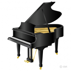 Free Piano Clipart Image｜Illustoon