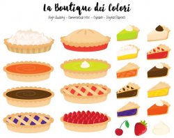 Pie Clipart, Cute Graphics PNG, Pumpkin pie, strawberry pie ...