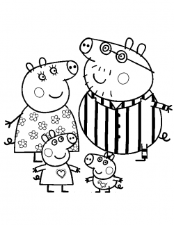 Free Peppa Pig Clipart Black And White, Download Free Clip ...