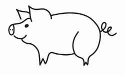 Graphic Download Big Image Png - Black And White Pig Clip ...