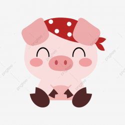 2019 New Year Zodiac Fresh And Lovely Kawaii, Cartoon Hand Drawn Pig ...