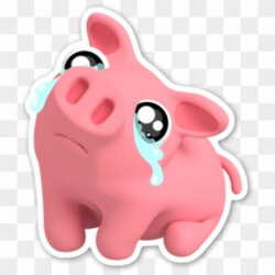Rosa The Pig Sad - Rosa The Pig Sticker, HD Png Download - 525x600 ...