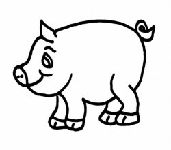 Pig Clipart Black And White | Free download best Pig Clipart Black ...