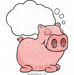 Swine Clipart of a Sleeping Pig Under a Dream Cloud by Cory Thoman ...